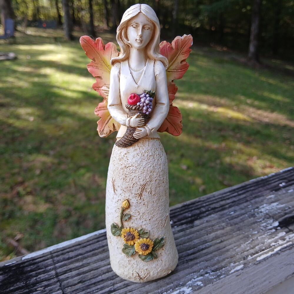 Harvest Fall Angle figurine Cornucopia Sunflowers